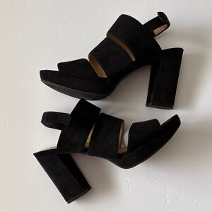Black Block Heel Sandals